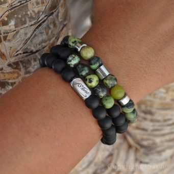 Green Jungle Drum 3 Luxury Bracelets Pack 
